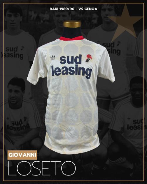 2   -  GIOVANNI LOSETO #2 | 1989/90 BARI | GAME WORN vs GENOA | SWAPPED | PLAYER COLLECTION