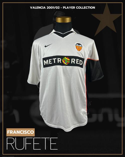 21   -  FRANCISCO RUFETE #19 | 2001/02 VALENCIA | GAME WORN vs OSASUNA | CHAMPION SEASON | SWAPPED | PLAYER COLLECTION