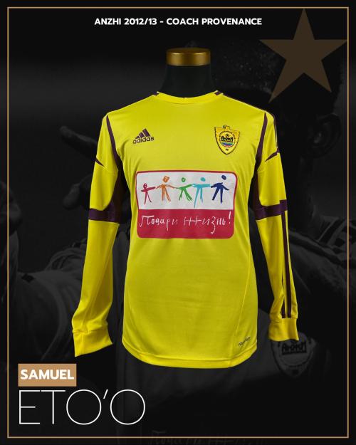 28   -  SAMUEL ETOO #99 | 2012/13 FK ANZHÍ | GAME WORN vs CSKA MOSCOW | COACH COLLECTION