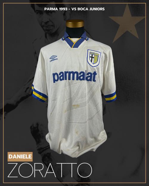 3   -  DANIELE ZORATTO #16 | 1993 PARMA | GAME WORN vs BOCA | PLAYER COLLECTION