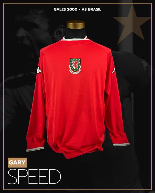 37   -  GARY SPEED #10 | 2000 WALES | GAME ISSUED vs BRASIL