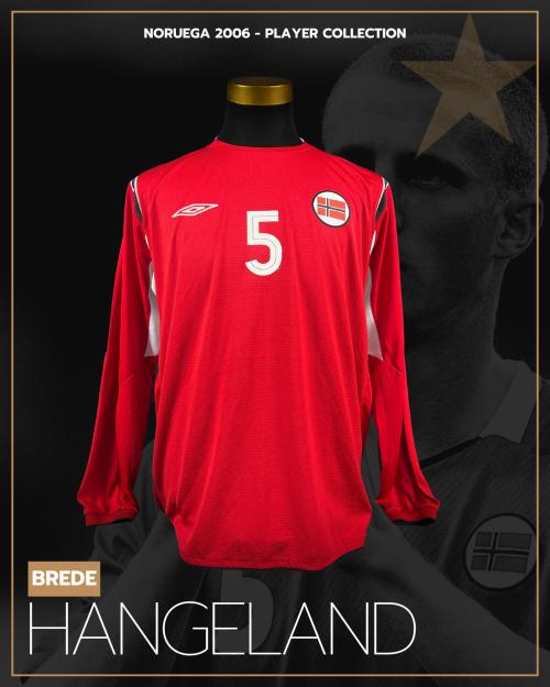 38   -  BREDE HANGELAND #5 | 2006 NORWAY | GAME WORN vs PARAGUAY | PLAYER COLLECTION