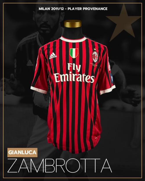4   -  GIANLUCA ZAMBROTTA #19 | 2011/12 MILAN | GAME WORN vs PARMA | SWAPPED | PLAYER COLLECTION
