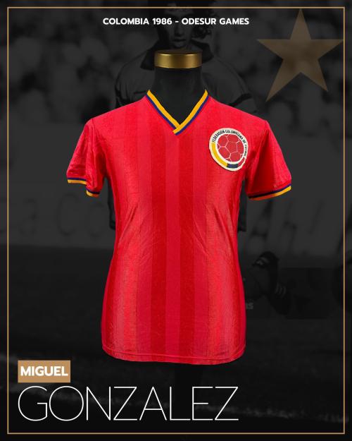 75   -  MIGUEL GONZALEZ #2 | 1986 COLOMBIA ODESUR GAMES | GAME WORN vs URUGUAY | SWAPPED | PLAYER COLLECTION