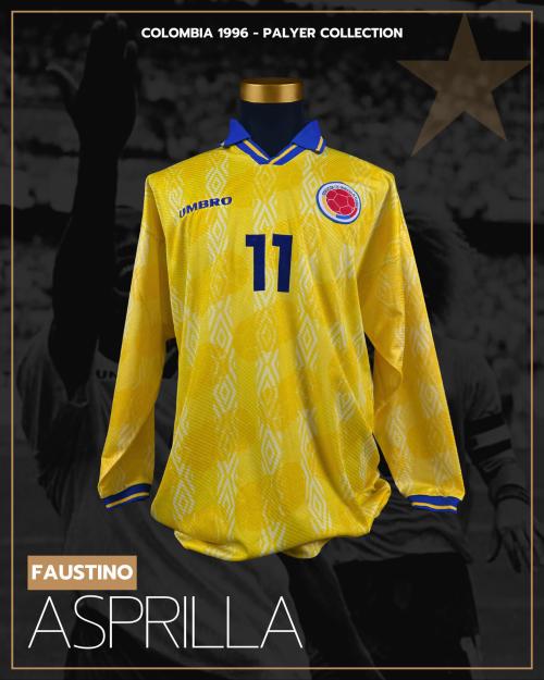 79   -  FAUSTINO ASPRILLA #11 | 1996 COLOMBIA WCQ | GAME WORN vs BOLIVIA | SWAPPED | PLAYER COLLECTION