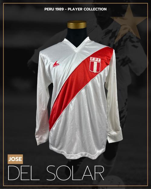 81   -  JOSÉ GUILLERMO DEL SOLAR #8 | 1989 PERÚ WCQ | GAME WORN vs BOLIVIA | SWAPPED | PLAYER COLLECTION