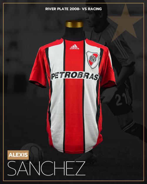 93   -  ALEXIS SANCHEZ  #21 | 2008-C RIVER PLATE | GAME WORN vs RACING |SWAPPED | PLAYER COLLECTION