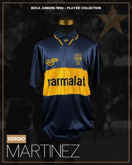 98   -  SERGIO MARTINEZ #7 | 1993/94 BOCA JUNIORS | MATCH WORN | GIFTED | PLAYER COLLECTION