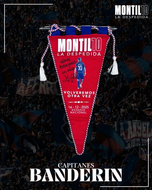 12   -  WALTER MONTILLO #10 | 2025 LA DESPEDIDA | BANDERIN 2 KICK OFF | FIRMADO
