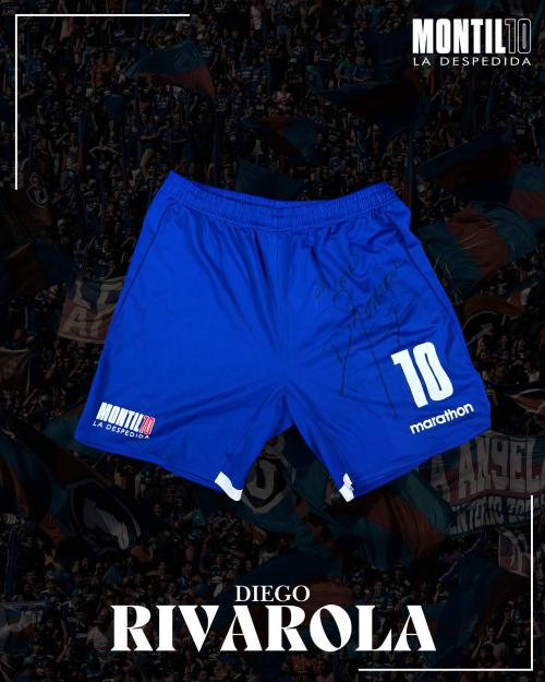 16   -  DIEGO RIVAROLA #10 | 2025 LA DESPEDIDA | SHORT TRANSPIRADO  | FIRMADO