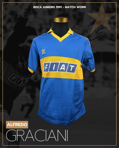 101   -  ALFREDO GRACIANI #7 | 1991 BOCA JUNIORS | MATCH WORN