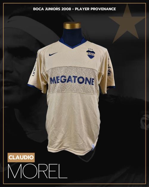 104   -  CLAUDIO MOREL RODRIGUEZ #3 | 2008 BOCA JUNIORS | GAME WORN vs SAN LORENZO | PLAYER PROVENANCE