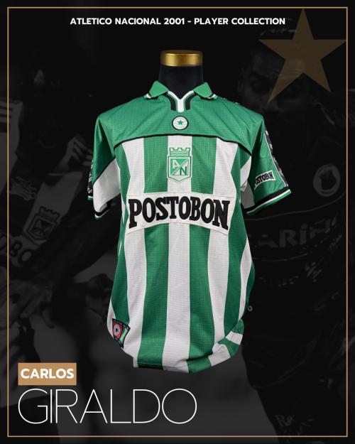120   -  CARLOS GIRALDO #5 | 2001 AT. NACIONAL MERCONORTE | GAME WORN vs UNIVERSITARIO | CONVERSE BRAND | PLAYER COLLECTION