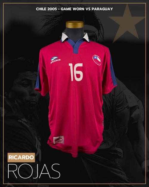 127   -  RICARDO ROJAS #16 | 2005 CHILE | GAME WORN vs PARAGUAY | PLAYER COLLECTION