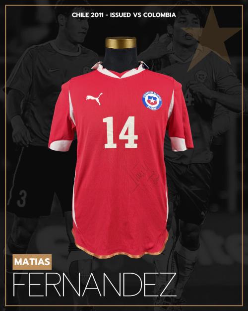 129   -  MATIAS FERNÁNDEZ #14 | 2011 CHILE | GAME  ISSUED vs COLOMBIA  | SIGNED