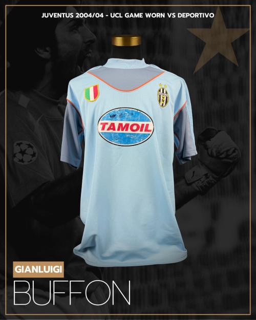 13   -  GIANLUIGI BUFFON #1 | 2003/04 JUVENTUS UCL | GAME WORN vs DEPORTIVO | SWAPPED | PLAYER COLLECTION
