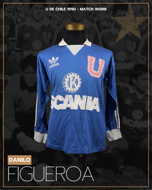 136   -  DANILO FIGUEROA #12 | 1990 U DE CHILE | MATCH WORN