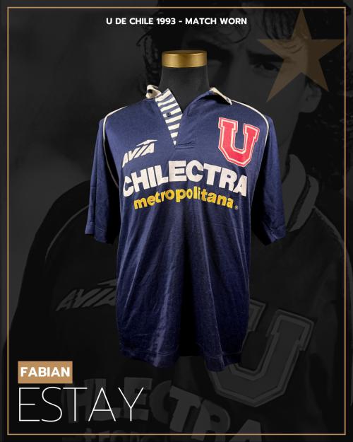 138   -  FABIAN ESTAY #10 | 1993 U. DE CHILE | MATCH WORN