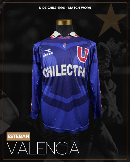 139   -  ESTEBAN VALENCIA #7| 1996 U DE CHILE | MATCH WORN