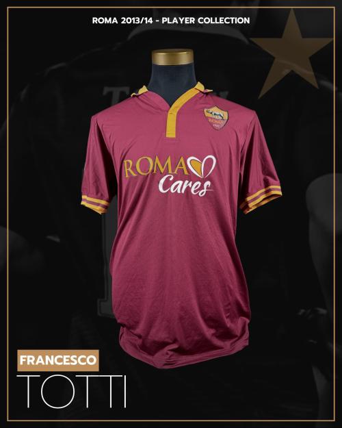 14   -  FRANCESCO TOTTI #10 | 2013/14 ROMA | GAME WORN vs SAMPDORIA | SIGNED | SWAPPED | PLAYER COLLECTION