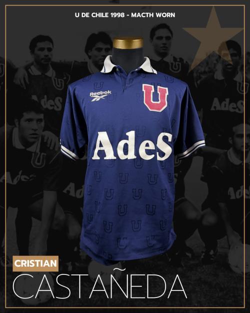 141   -  CRISTIAN CASTAÑEDA #2 | 1998 U DE CHILE | MATCH WORN