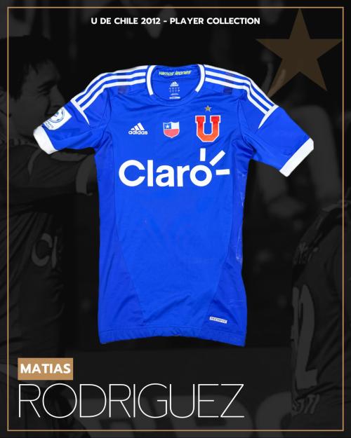 143   -  MATIAS RODRIGUEZ #6 | 2012 U DE CHILE LIBERTADORES  | MATCH WORN | TECHFIT  VERSION | PLAYER COLLECTION