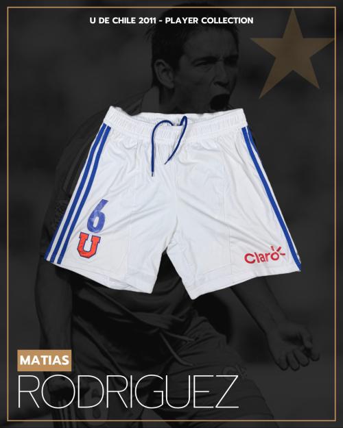 145   -  MATIAS RODRIGUEZ #6 | 2012 U DE CHILE LIBERTADORES | GAME WORN vs BOCA JUNIORS | SHORT