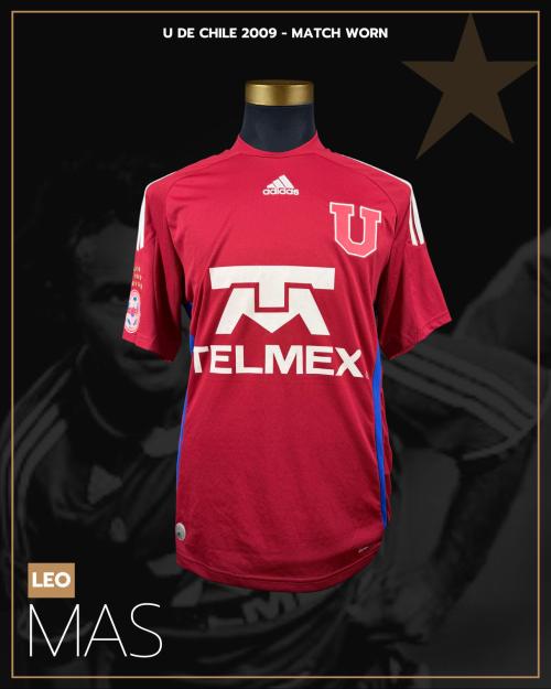 151   -  LEONARDO MAS #20 | 2009 U DE CHILE | MATCH ISSUED