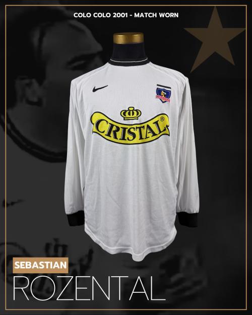 157   -  SEBASTIÁN ROZENTAL #11 | 2001 COLO COLO | GAME WORN vs COQUIMBO | SWAPPED | PLAYER COLLECTION