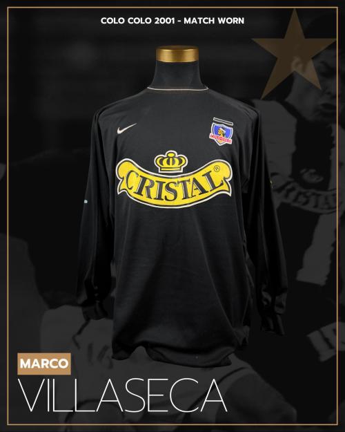 158   -  MARCO VILLASECA #18 | 2001 COLO COLO | MATCH WORN