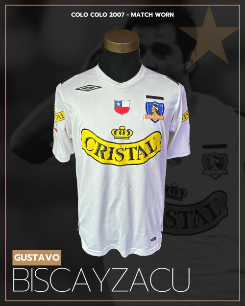 166   -  GUSTAVO BISCAYZACÚ #14 | 2007 COLO COLO | MATCH WORN | EXCLUSIVE PROVENANCE