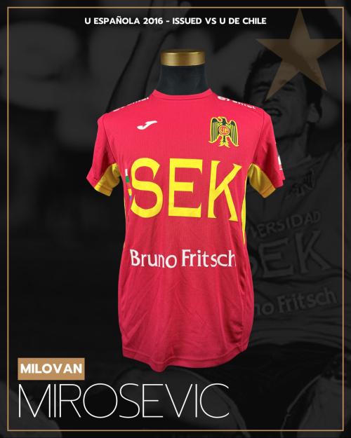 173   -  MILOVAN MIROSEVIC #8 | 2016 UNION ESPAÑOLA | GAME ISSUED vs U DE CHILE | SWAPPED | PLAYER COLLECTION