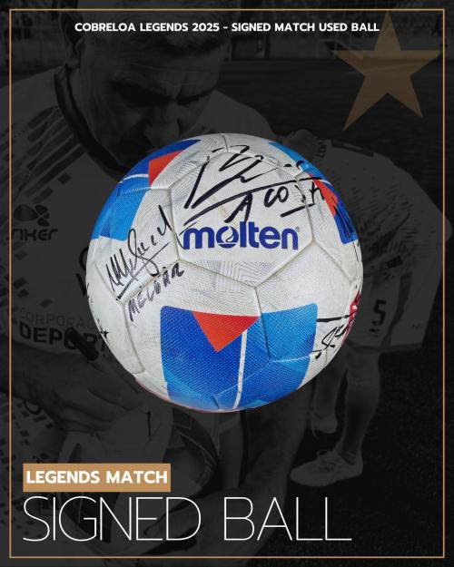 176   -  MATCH USED BALL | 2025 AMERICA LEGENDS vs COBRELOA LEGENDS | SIGNED BY 10 AMERICA STARS | CHARITY