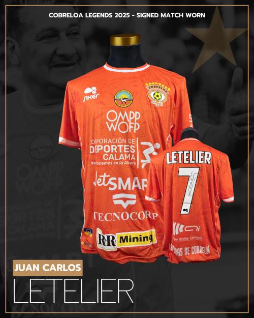 178   -  JUAN CARLOS LETELIER #7 | 2025 COBRELOA LEGENDS  | GAME WORN vs AMERICA LEGENDS | SIGNED | CHARITY