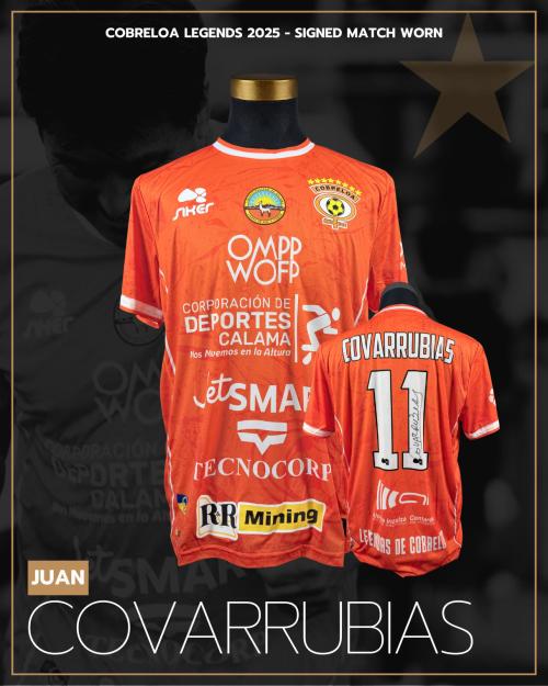 182   -  JUAN COVARRUBIAS #11 | 2025 COBRELOA LEGENDS  | GAME WORN vs AMERICA LEGENDS | SIGNED | CHARITY