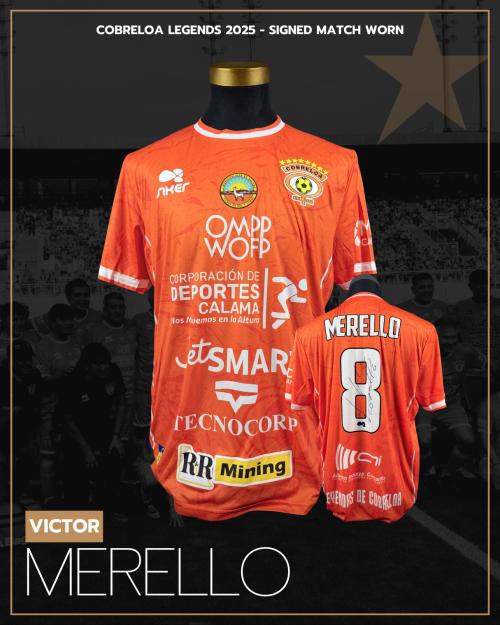 184   -  VICTOR MERELLO #8 | 2025 COBRELOA LEGENDS  | GAME WORN vs AMERICA LEGENDS | SIGNED | CHARITY