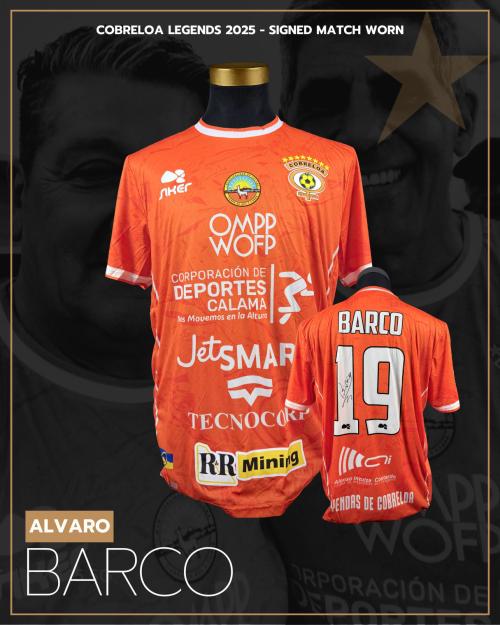 187   -  ALVARO BARCO #19 | 2025 COBRELOA LEGENDS  | GAME WORN vs AMERICA LEGENDS | SIGNED | CHARITY