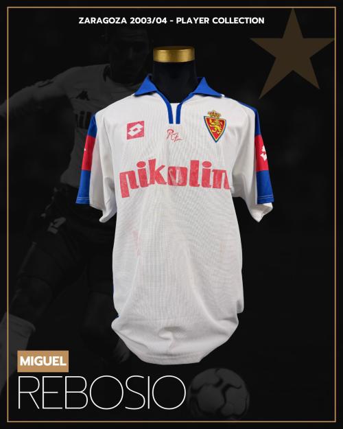 21   -  MIGUEL REBOSIO #3 | 2003/04 ZARAGOZA | MATCH WORN | PLAYER COLLECTION