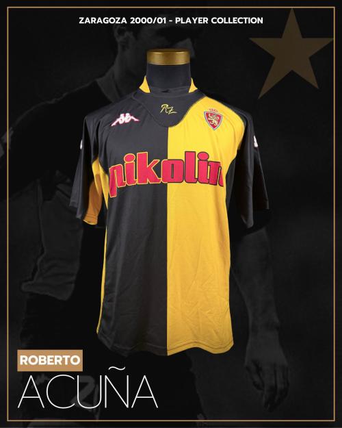 22   -  ROBERTO ACUÑA #20 | 2000/01 ZARAGOZA | MATCH WORN | PLAYER COLLECTION