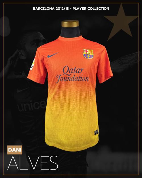 25   -  DANI ALVES #2 | 2012/13  BARCELONA | GAME WORN vs REAL SOCIEDAD | GIFTED | PLAYER COLLECTION
