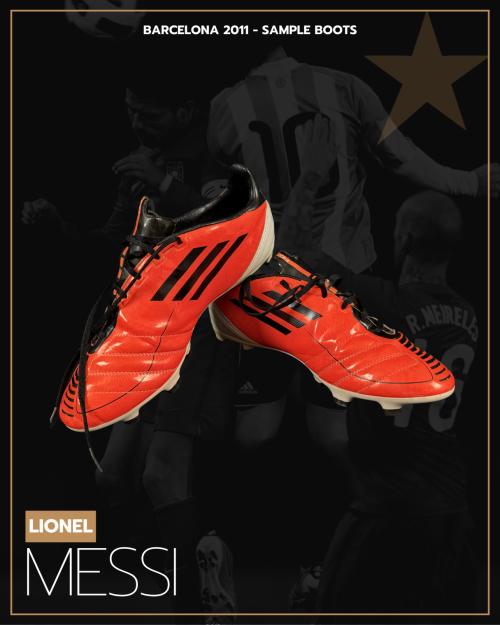 54   -  LIONEL MESSI #10 | 2011 BARCELONA | SAMPLE ISSUED  BOOTS | GIVEN TO MESSI IN  EVENT