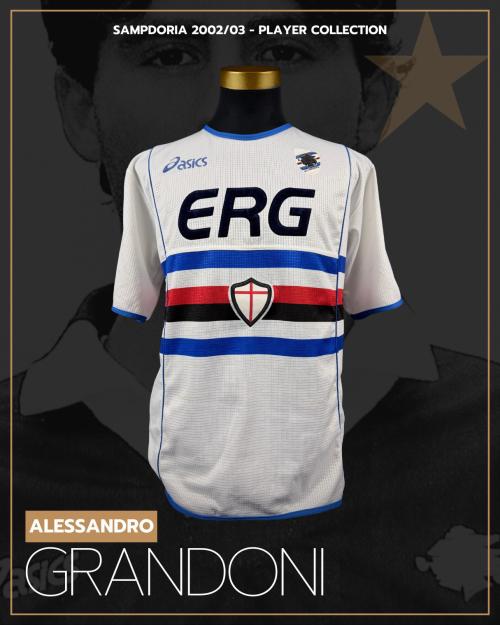 6   -  ALESSANDRO GRADONI #20 | 2002/03 SAMPDORIA | GAME WORN vs HELLAS | SWAPPED | PLAYER COLLECTION
