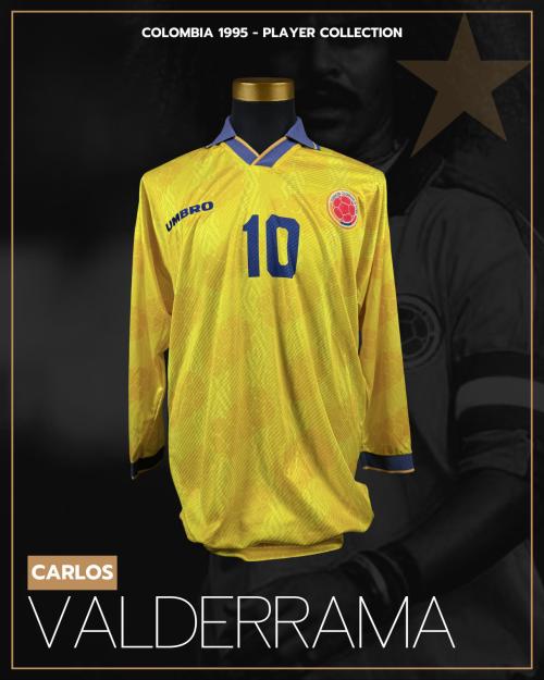 62   -  CARLOS VALDERRAMA #10 | 1995 AMERICA CUP | GAME WORN vs PARAGUAY | SWAPPED | PLAYER COLLECTION