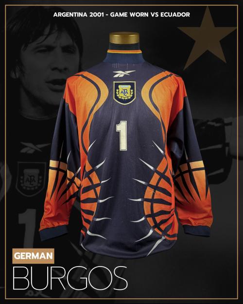 64   -  GERMÁN BURGOS #1 | 2001 ARGENTINA WCQ| GAME WORN VS ECUADOR | PLAYER PROVENANCE