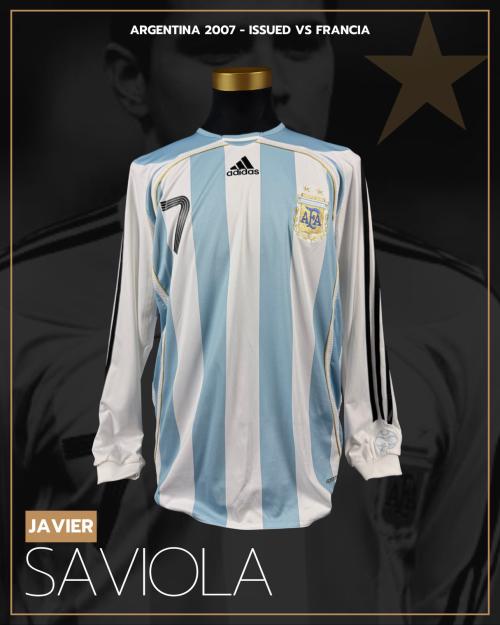 67   -  JAVIER SAVIOLA #7 | 2007 ARGENTINA | GAME ISSUED VS FRANCE