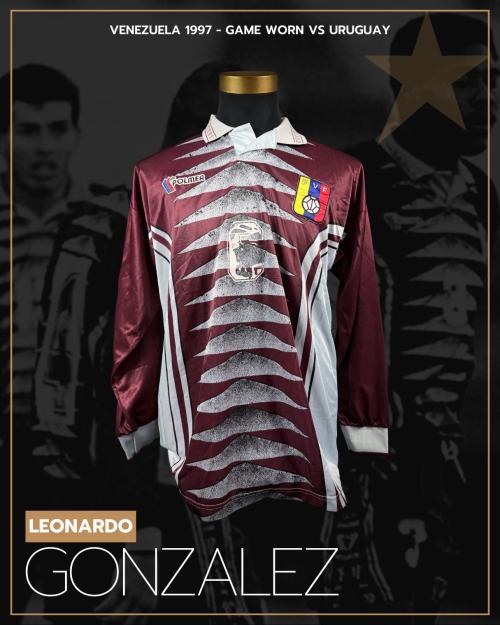 79   -  LEONARDO GONZÁLEZ #6 | 1997 VENEZUELA AMERICA CUP | GAME WORN vs URUGUAY