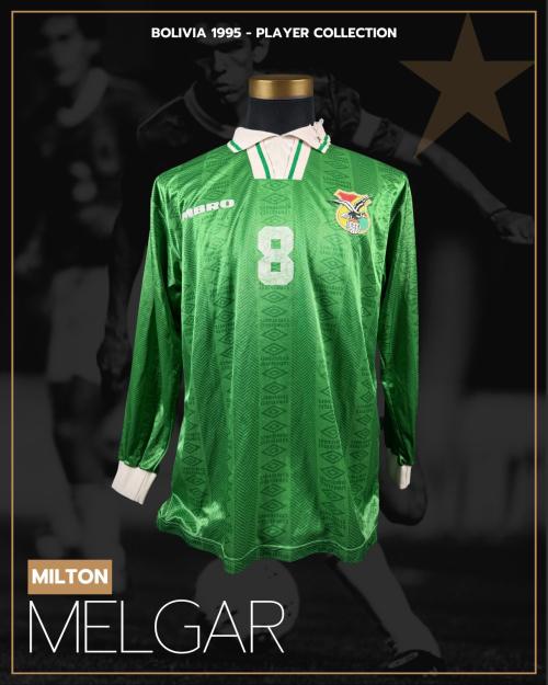 87   -  MILTON MELGAR #8 | 1995 BOLIVIA AMERICA CUP | GAME WORN vs CHILE | PLAYER COLLECTION