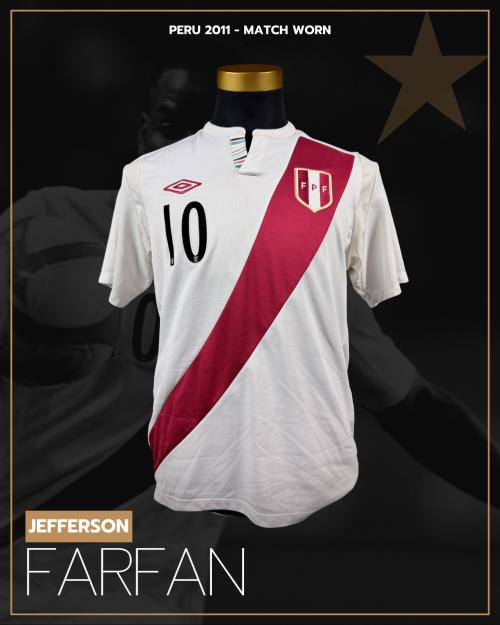 90   -  JEFFERSON FARFÁN #10 | 2011/12 PERÚ | MATCH WORN | PLAYER COLLECTION