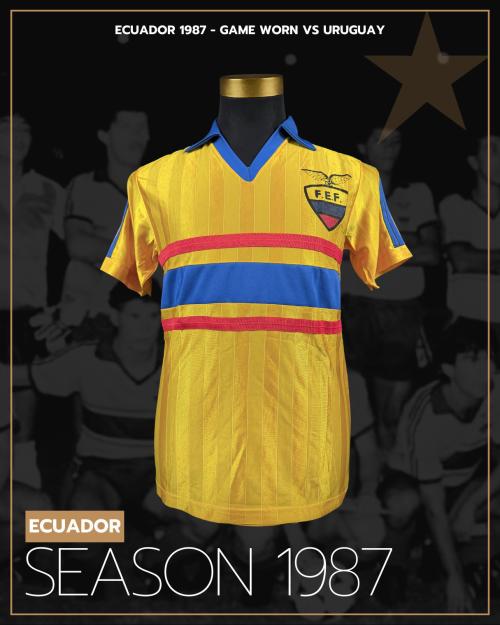 92   -  ECUADOR #13  | 1987 PRE-OLYMPICS | GAME WORN vs URUGUAY | PROVENANCE