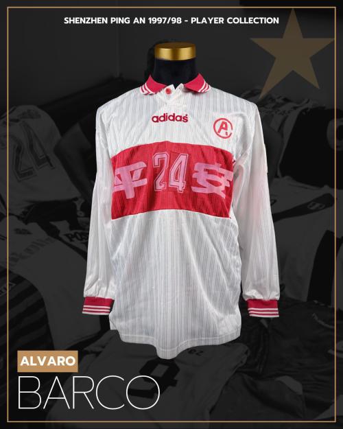 96   -  ALVARO BARCO #24 | 1997/98 SHENZHEN PING AN | MATCH WORN | PLAYER COLLECTION
